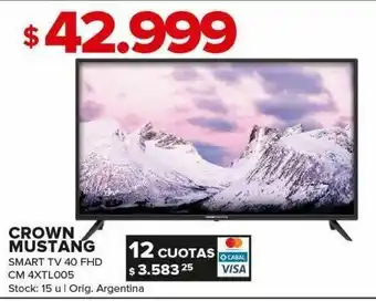 Carrefour Smart tv 40" crown mustang fhd oferta