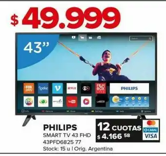 Carrefour Smart tv 43" philips fhd oferta