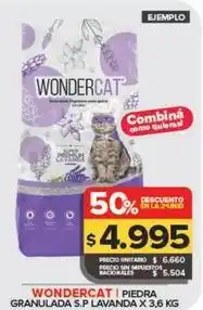Carrefour Maxi Wondercat - piedra granulada s.p lavanda oferta
