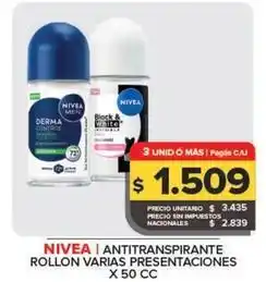 Carrefour Maxi Nivea - antitranspirante rollon oferta