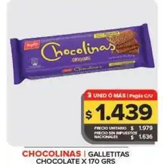 Carrefour Maxi Chocolinas - chocolinas galletitas chocolate oferta