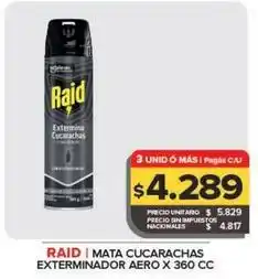 Carrefour Maxi Raid - mata cucarachas exterminador aero oferta