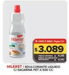 Carrefour Maxi Hileret - edulcorante liquido c/ sacarina oferta