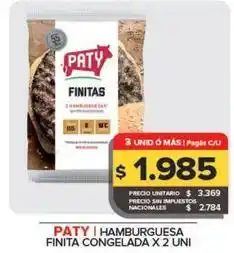 Carrefour Maxi Paty - hamburguesa finita congelada oferta