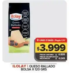 Carrefour Maxi Ilolay - queso rallado oferta