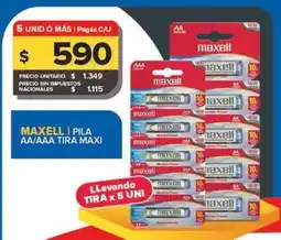 Carrefour Maxi Maxell - pila aa/aaa tira maxi oferta