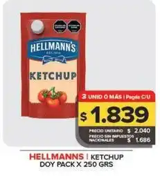Carrefour Maxi Hellmann's - ketchup day pack oferta