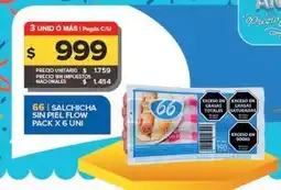 Carrefour Maxi 66 - salchicha sin piel flow pack oferta