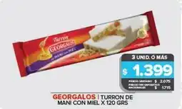 Carrefour Maxi Georgalos - turron de mani con miel oferta
