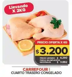 Carrefour Maxi Carrefour - cuarto trasero congelado oferta