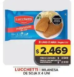 Carrefour Maxi Lucchetti - milanesas de soja oferta