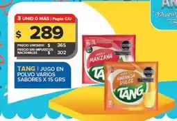 Carrefour Maxi Tang - jugo en polvo sabores varios oferta