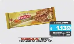 Carrefour Maxi Georgalos - turron crocante de mani oferta