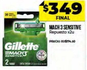 Supermayorista Vital Mach 3 Sensitive Repuesto x 2 u oferta