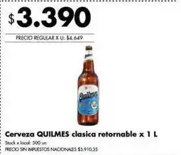 Disco Quilmes - cerveza clasica retornable oferta