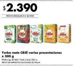 Disco Cbse - yerba mate oferta