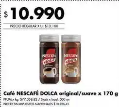 Disco Nescafé - café dolca original/suave oferta