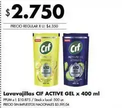 Disco Cif - lavavajillas active gel oferta
