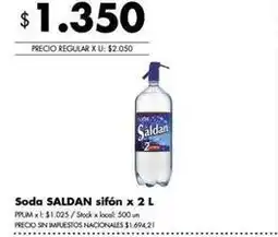 Disco Saldan - soda sifón oferta
