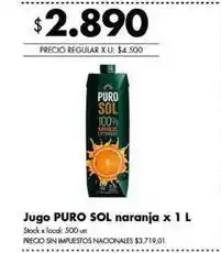 Disco Sol - jugo de naranja oferta