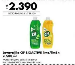 Disco Cif - lavavajilla bioactive lima/limón oferta