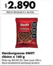 Disco Swift - hamburguesas clásica oferta