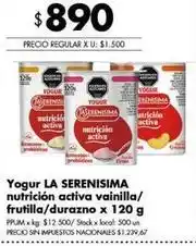 Disco Yogur nutricion activa vainilla/frutilla/durazno oferta