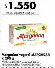 Disco Margadan - margarina vegetal oferta