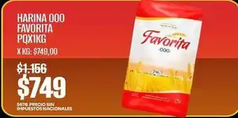 Favorita - harina 000 pqx1kg