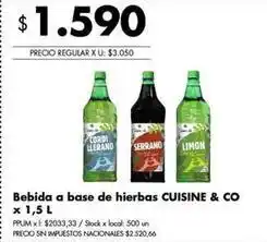 Disco Cuisine - bebida a base de hierbas oferta