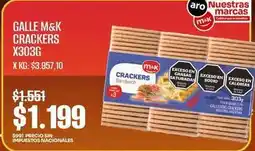 Makro M&k - galle crackers x303g oferta