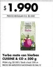 Disco Yerba mate con hierbas oferta