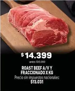 Makro Roast beef a/v y fraccionado oferta