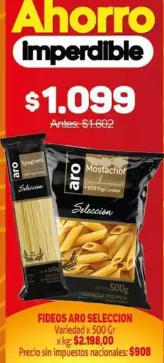 Makro Aro - fideos oferta