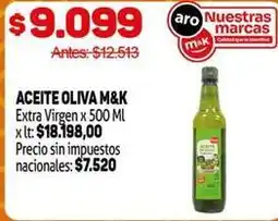 Makro M&k - aceite oliva extra virgen oferta