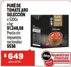 Makro Aro - puré de tomate oferta
