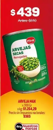 Makro M&k - arvejas secas rebozadas oferta