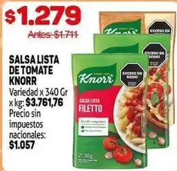 Makro Knorr - salsa lista filetto oferta