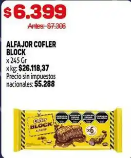 Makro Cofler - alfajor cofler block oferta