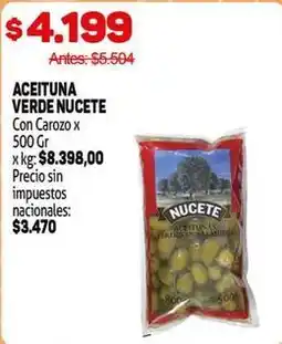 Makro Nucete - aceituna verde nucete oferta