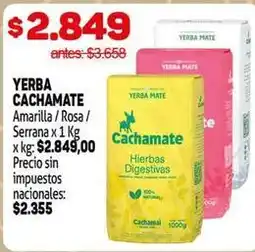 Makro Cachamate - yerba amarilla / rosa / serrana oferta