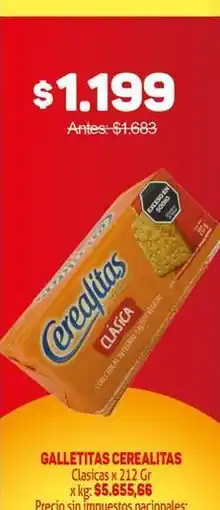 Makro Cerealitas - galletitas cerealitas clasicas oferta