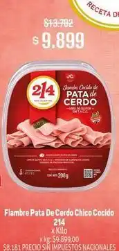 Makro Jc - fiambre pata de cerdo chico cocido oferta