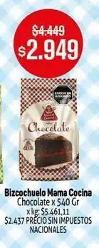 Makro Mama cocina - bizcochuelo chocolate oferta