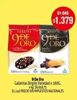 Makro 9 de oro - galletitas brigite variedad oferta