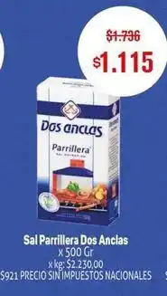 Makro Dos anclas - sal parrillera oferta