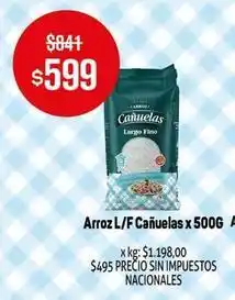 Makro Cañuelas - arroz l/f oferta