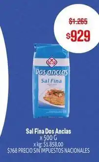 Makro Dos anclas - sal fina oferta