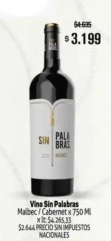 Makro Malbec - vino sin palabras / cabernet oferta