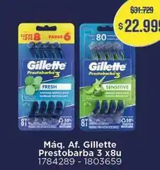 Makro Gillette - máq. af. prestobarba 3 x8u 1784289 - 1803659 oferta